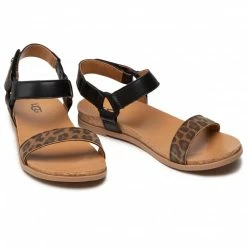 Sandals UGG - K Rynell Leopard 1117419K Tan Brown, Black -Togoshi Sales Store 0000208309851 07 ki