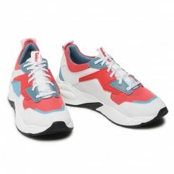 Sneakers Trainers TIMBERLAND - Delphiville Textile Sneaker TB0A234E801 Dark Pink Mesh White, Red, Blue -Togoshi Sales Store 0000208372756 07 rz