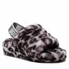 Slippers UGG - W Fluff Yeah Slide Panthr Print 1120903 Sygr Brown -Togoshi Sales Store 0000208955669 01 pl