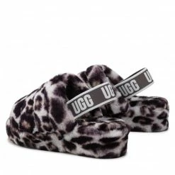 Slippers UGG - W Fluff Yeah Slide Panthr Print 1120903 Sygr Brown -Togoshi Sales Store 0000208955669 02 pl