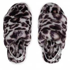 Slippers UGG - W Fluff Yeah Slide Panthr Print 1120903 Sygr Brown -Togoshi Sales Store 0000208955669 07 pl