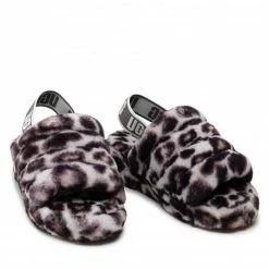 Slippers UGG - W Fluff Yeah Slide Panthr Print 1120903 Sygr Brown -Togoshi Sales Store 0000208955669 08 pl