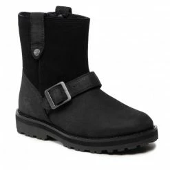 Jackboots Knee High Boots TIMBERLAND - Courma Kid Wl.Biker Bt TB0A2H67015 Black Nubuck Black