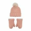 Sets Beanie And Gloves Set UGG - K Infant Knit Set 20124 Pcd Pink -Togoshi Sales Store 0191459127353 0003