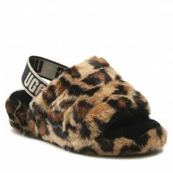 Slippers UGG - W Fluff Yeah Slide Spotty 1130883 Nat Brown
