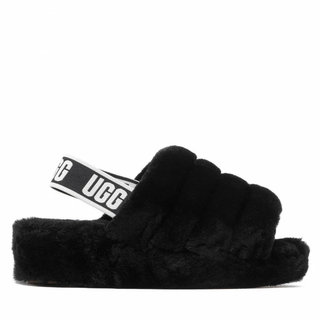 Slippers UGG - W Fluff Yeah Slide 1095119 W/Blk Black 4 Slippers UGG - W Fluff Yeah Slide 1095119 W/Blk Black - Image 2