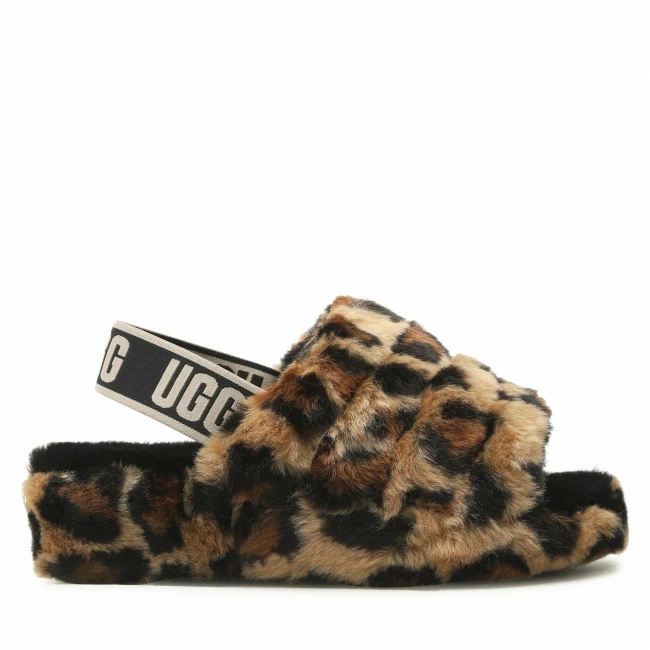 Slippers UGG - W Fluff Yeah Slide Spotty 1130883 Nat Brown 4 Slippers UGG - W Fluff Yeah Slide Spotty 1130883 Nat Brown - Image 2