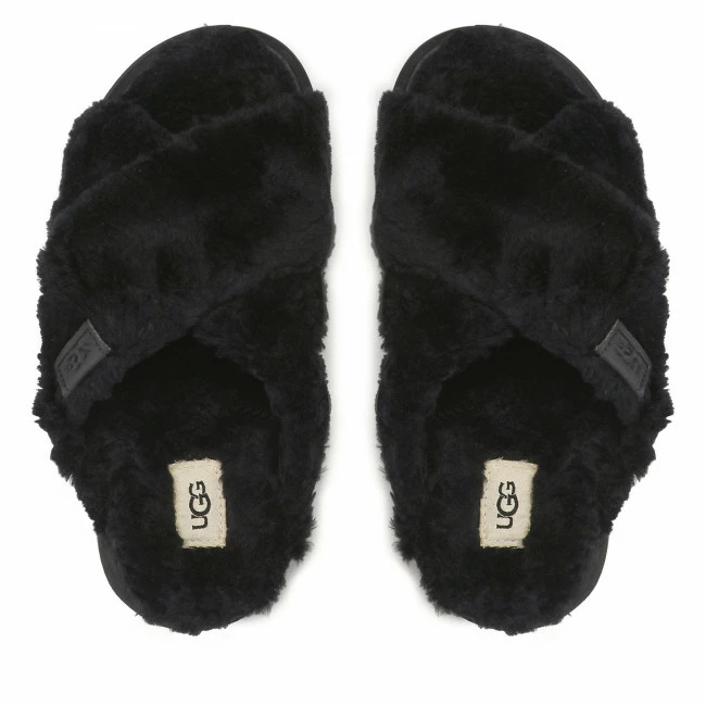 Casual Mules Slides UGG - W Fuzz Sugar Cross Slide 1135131 BLK Black 7 Casual Mules Slides UGG - W Fuzz Sugar Cross Slide 1135131 BLK Black - Image 5