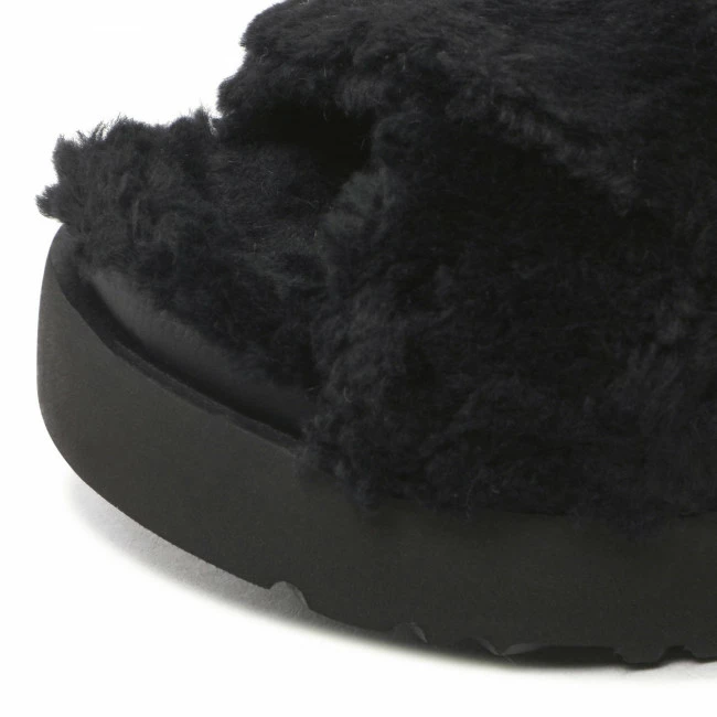 Casual Mules Slides UGG - W Fuzz Sugar Cross Slide 1135131 BLK Black 8 Casual Mules Slides UGG - W Fuzz Sugar Cross Slide 1135131 BLK Black - Image 6
